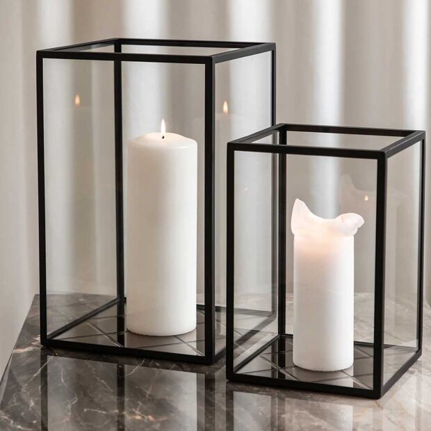 SPECKTRUM - HARLEQUIN LANTERNE M/SORT RAMME - SMALL | BRONZE