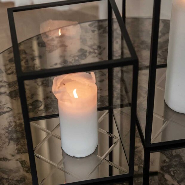 SPECKTRUM - HARLEQUIN LANTERNE M/SORT RAMME - SMALL | BRONZE