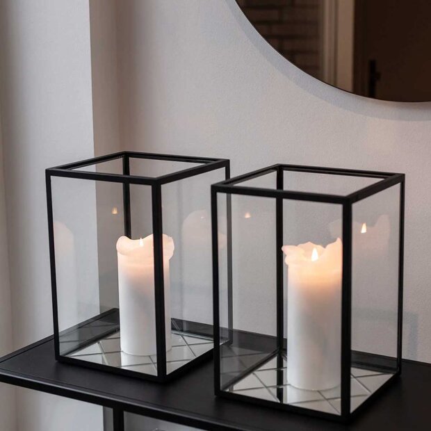 SPECKTRUM - HARLEQUIN LANTERNE M/SORT RAMME - MEDIUM | CLEAR