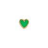 STINE A - PETIT LOVE HEART ØRERING - 1 STK. | FORGYLDT M/GRASS GREEN ENAMEL STINE A - PETIT LOVE HEART ØRERING - 1 STK. | FORGYLDT M/GRASS GREEN ENAMEL