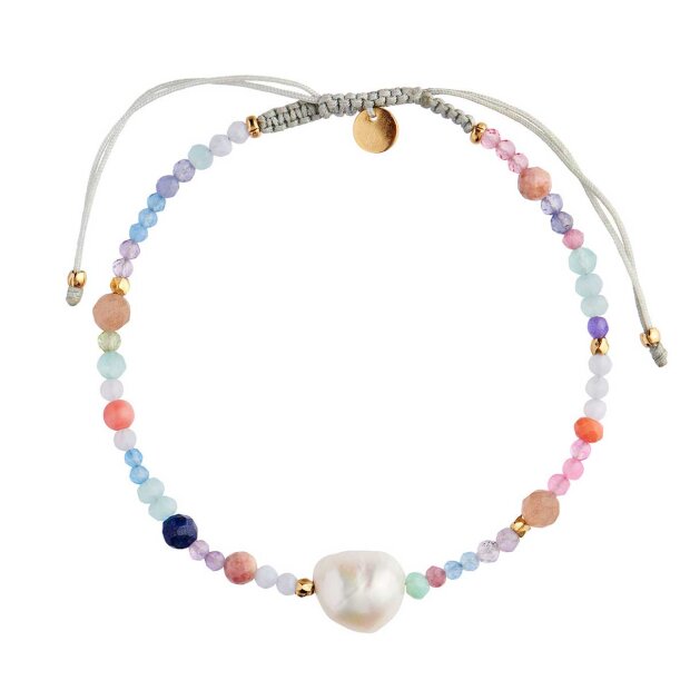 Color Crush Bracelet With Tokyo Mix & Khakigreen Ribbon Fra Stine A