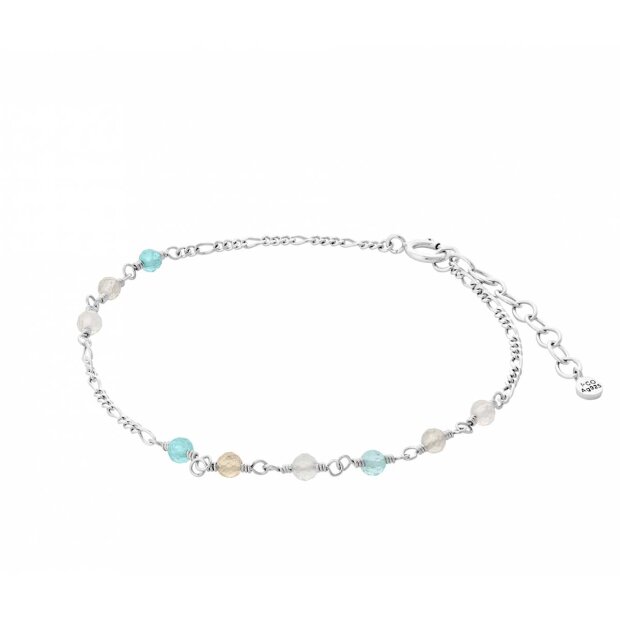 Hellir Blue Ice Bracelet Adj 16-19 Cm | Sølv Fra Pernille Corydon