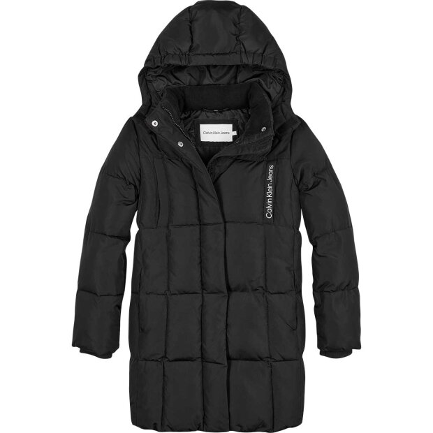 CALVIN KLEIN - LONG QUILTED PUFFER JACKET | BLACK