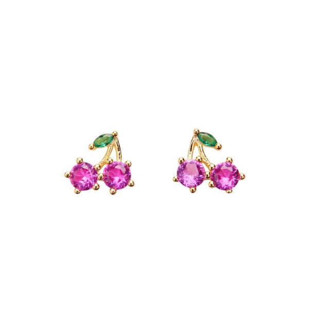 PICO - CHERRY CRYSTAL STUD | FORGYLDT