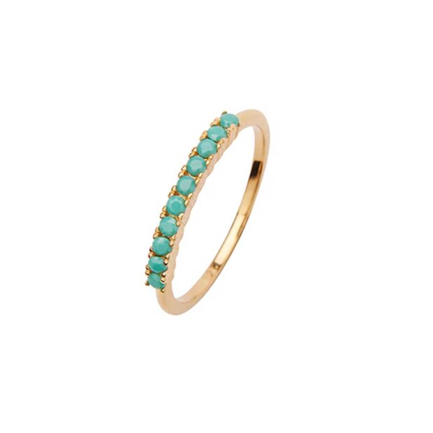 Pico Smykker - FINELEY CRYSTAL RING GREEN TOURQUISE | FORGYLDT