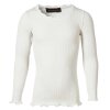 ROSEMUNDE - SILK T-SHIRT W/LACE | NEW WHITE