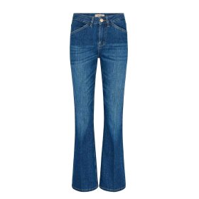 MOS MOSH - ALLI EASE FLARE LONG JEANS | BLUE