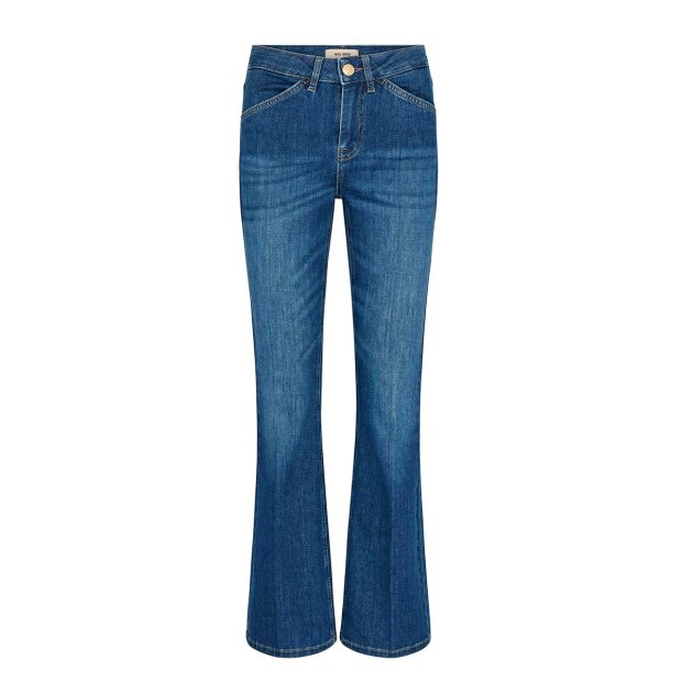 MOS MOSH - ALLI EASE FLARE LONG JEANS | BLUE
