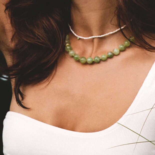 ANNI LU - GREEN BOWL NECKLACE | FORGYLDT