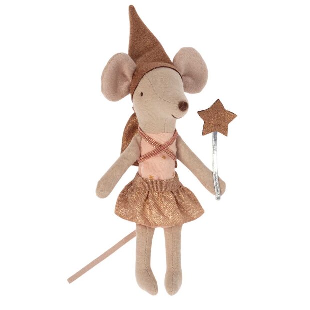 MAILEG - TANDFE MUS I TÆNDSTIKÆSKE PIGE 16 CM - ROSA