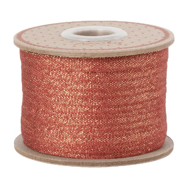 MAILEG - GAVEBÅND 25M - RØD/GULD