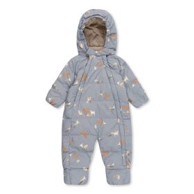 KONGES SLØJD - BABY DOWN ONESIE | FARM BLUE