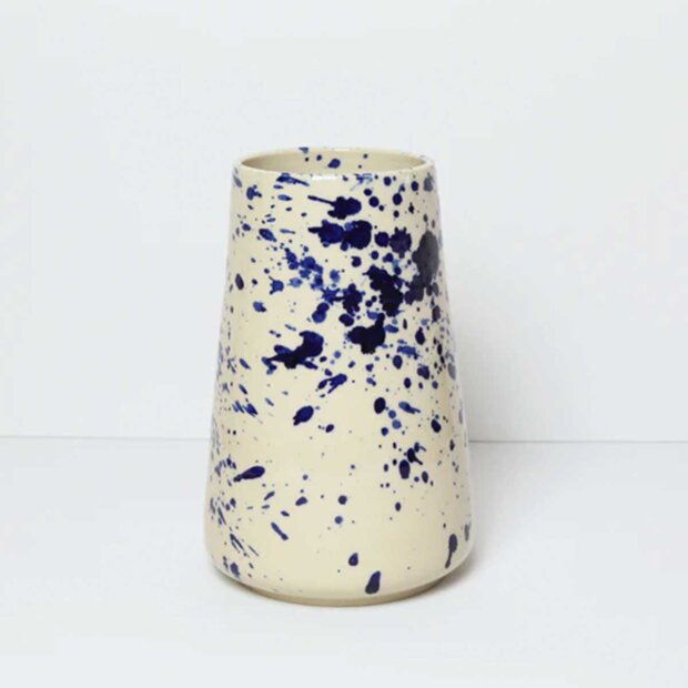 BORNHOLMS KERAMIKFABRIK - SMALL VASE | BLUE SPLASH