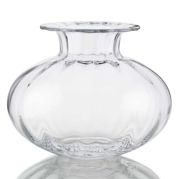 BALTIC SEA GLASS - PUMPKIN VASE 16CM, CLEAR