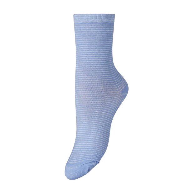 Dover Stripe Sock | Dusty Blue Fra Beck Søndergaard