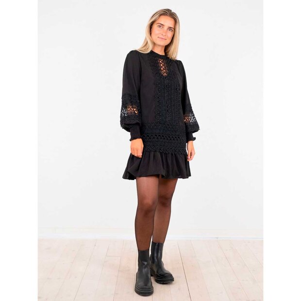 NEO NOIR - KATJA EMBROIDERY DRESS | BLACK