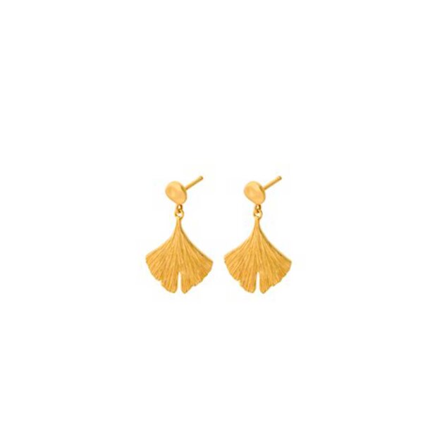 Billede af Biloba Earrings 16 Mm | Forgyldt Fra Pernille Corydon