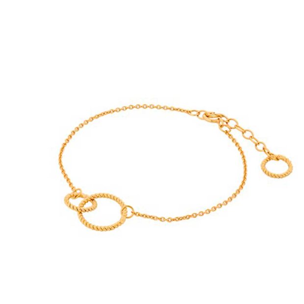 PERNILLE CORYDON - DOUBLE TWISTED BRACELET ADJ | FORGYLDT