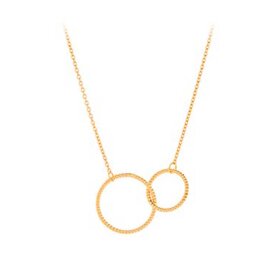 PERNILLE CORYDON - DOUBLE TWISTED NECKLACE ADJ 40-48 | FORGYLDT