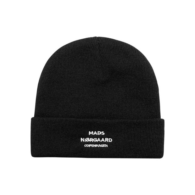 MADS NØRGAARD KIDS - ISAK LOGO AMBAS BEANIE | BLACK