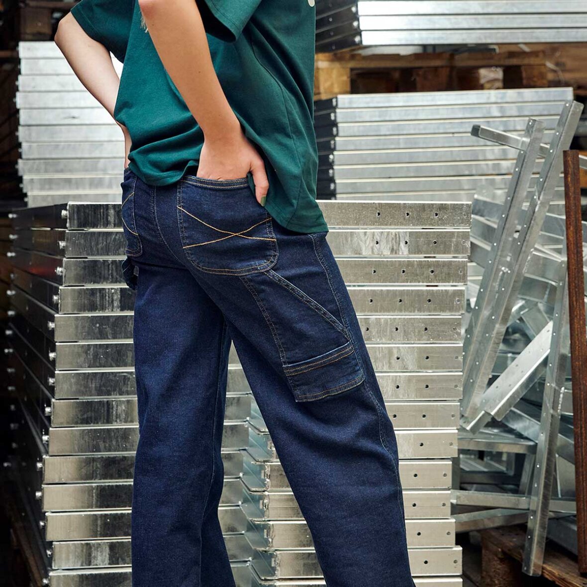 HOUND WORKER DENIM PANTS DEEP BLUE DENIM Stokværk