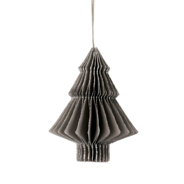 Juletræ I Papir 13 Cm | Grå Fra Skinbjerg Design
