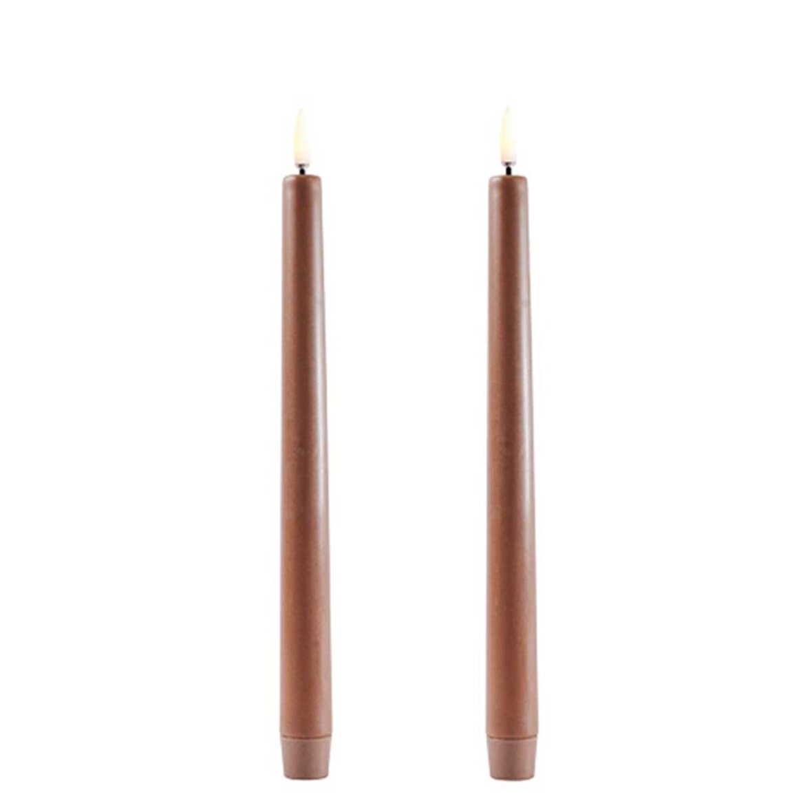 UYUNI LED TAPER CANDLE TWIN PACK CARAMEL Stokværk
