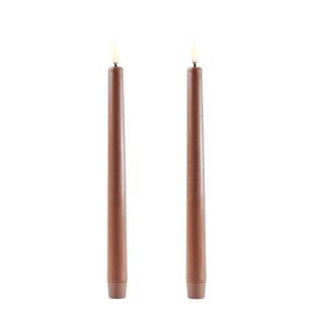 UYUNI - LED TAPER CANDLE TWIN PACK | CARAMEL