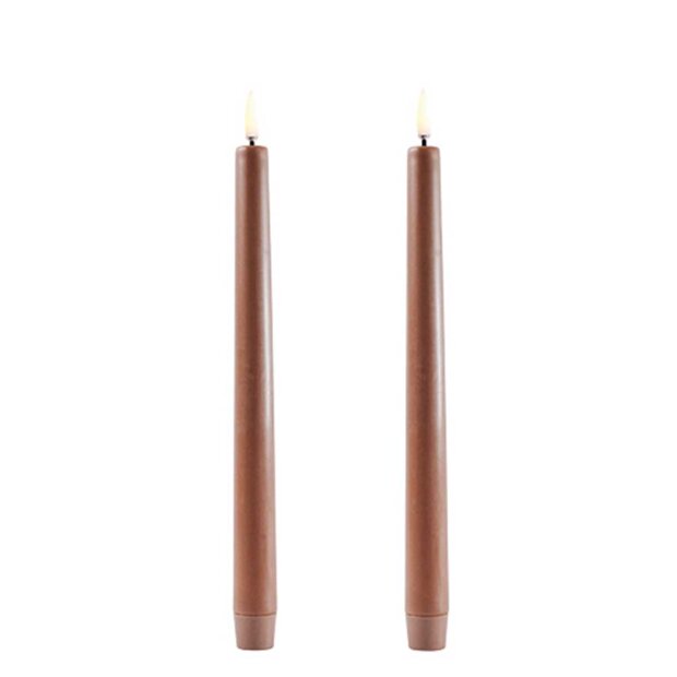 Billede af Led Taper Candle Twin Pack | Caramel Fra Uyuni