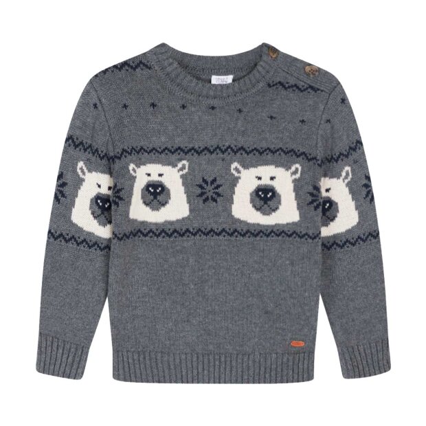 HUST AND CLAIRE - PELLE PULLOVER | WOOL GREY