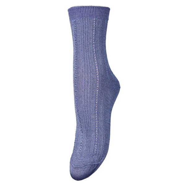 13: Glitter Drake Sock | Bleached Denim Fra Beck Søndergaard