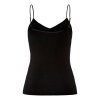 HANRO - SPAGHETTI TOP I ULD/SILKE | SORT HANRO - SPAGHETTI TOP I ULD/SILKE | SORT