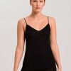 HANRO - SPAGHETTI TOP I ULD/SILKE | SORT HANRO - SPAGHETTI TOP I ULD/SILKE | SORT
