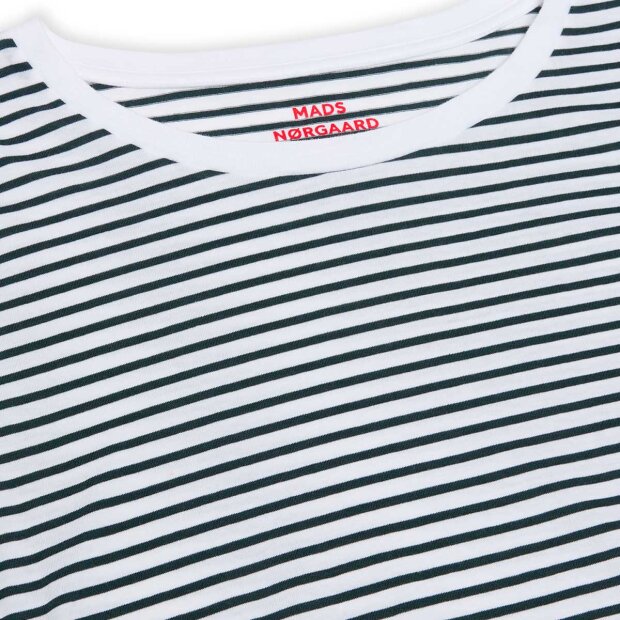 MADS NØRGAARD - ORG JERSEY STRIPE TENNA TEE | MAGICAL FOREST/BRILLIANT