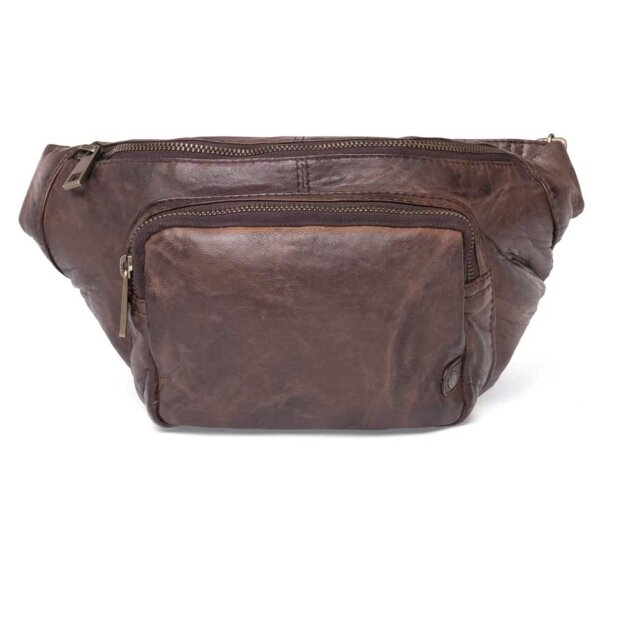 DEPECHE - BUMBAG I VINTAGELOOK M/FRONTLOMME | WINTER BROWN