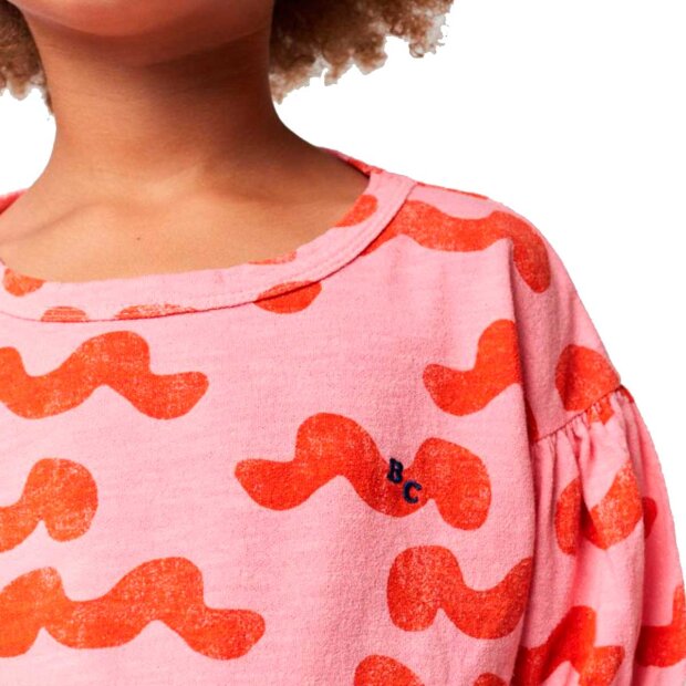 BOBO CHOSES - WAVES ALL OVER PUFFED SLEEVES | PINK