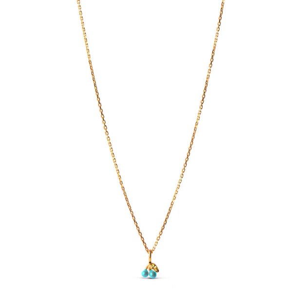 ENAMEL COPENHAGEN - CHERRY NECKLACE FORGYLDT | ICY BLUE