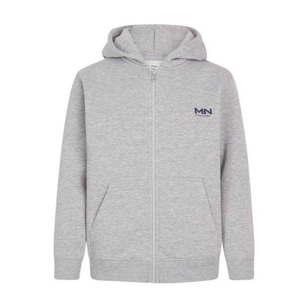 MADS NØRGAARD - STANDARD HUDINI ZIP SWEATSHIRT | GREY MELANGE