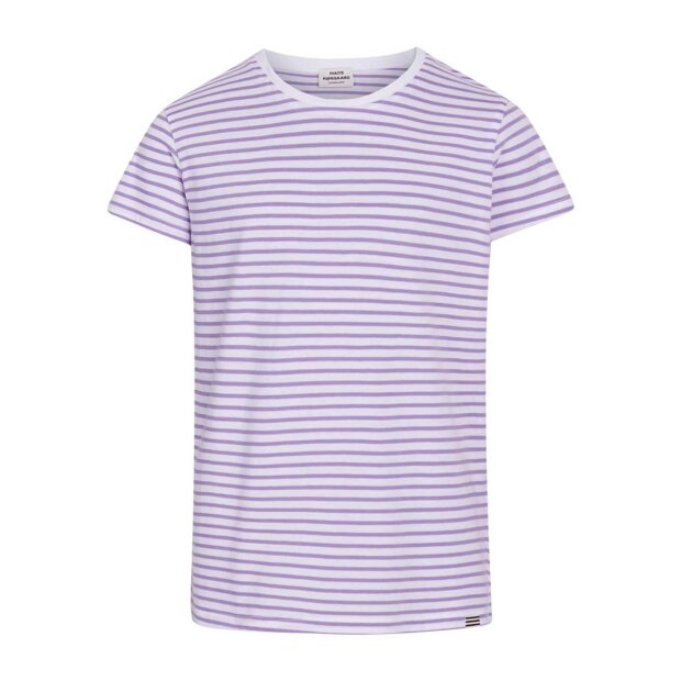 Billede af Organic Jersey Stripe Tuvina Tee Fav | Paisley Purple/brilliant White Fra Mads Nørgaard Kids