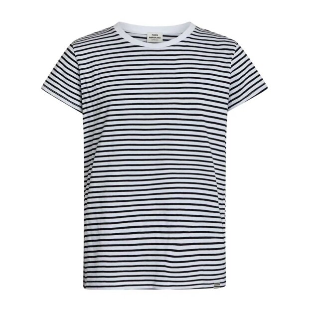 MADS NØRGAARD KIDS - ORGANIC JERSEY STRIPE TUVINA TEE FAV | WHITE/BLACK