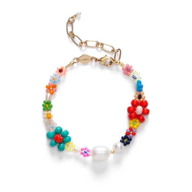 ANNI LU - MEXI FLOWER ARMBÅND | FORGYLDT