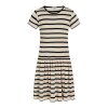 MADS NØRGAARD KIDS - 2X2 COTTON STRIPE DAISINA DRESS | QUIET GRAY MADS NØRGAARD KIDS - 2X2 COTTON STRIPE DAISINA DRESS | QUIET GRAY