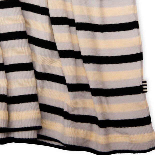 MADS NØRGAARD KIDS - 2X2 COTTON STRIPE DAISINA DRESS | QUIET GRAY
