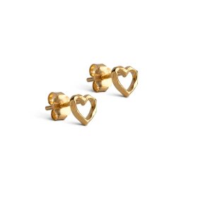 ENAMEL COPENHAGEN - ORGANIC HEART ØRERINGE | FORGYLDT