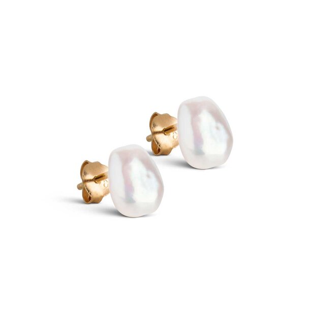 Billede af Baroque Pearl Studs | Forgyldt Fra Enamel Copenhagen