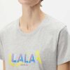 LALA BERLIN - CARA T-SHIRT | GREY MELANGE