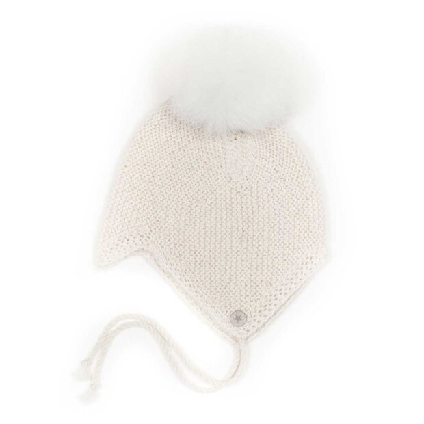 Billede af Lille Hue M/pom Pom | Off White Fra Huttelihut