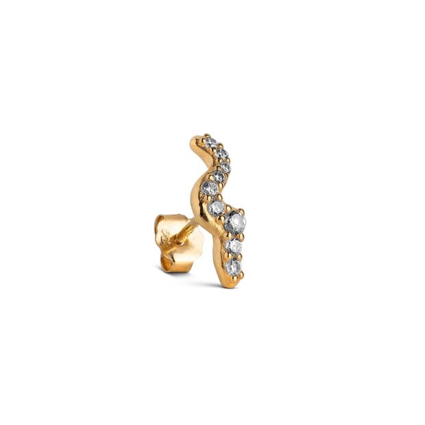 Billede af Lydia Stud - 1 Stk. | Clear/forgyldt Fra Enamel Copenhagen