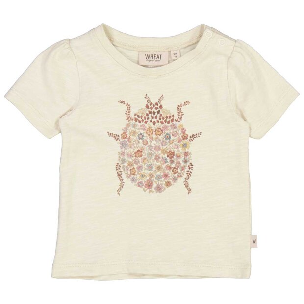 WHEAT - LADYBUG FLOWER T-SHIRT | CHALK