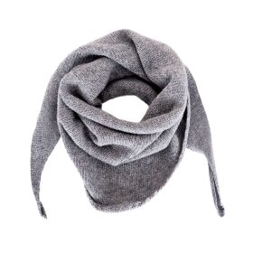 BLACK COLOUR - TRIANGLE KNITTED SCARF | GREY